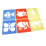 Maxbell 6 Hollowed Patterns of Painting Stencil Animal Scrapbook Stencil for DIY