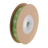 Maxbell 10mm Snowflake Christmas Trim Satin Ribbon Christmas Decor Green