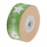 Maxbell 10 Meters 25mm Satin Sheer Ribbon Multi-Purposes Christmas Ribbon green