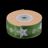 Maxbell 10 Meters 25mm Satin Sheer Ribbon Multi-Purposes Christmas Ribbon green
