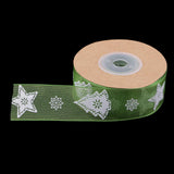 Maxbell 10 Meters 25mm Satin Sheer Ribbon Multi-Purposes Christmas Ribbon green