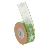 Maxbell 10 Meters 25mm Satin Sheer Ribbon Multi-Purposes Christmas Ribbon green