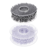 Maxbell 10 Meters Polyester Snowflake Ribbon Trim for Christmas Gift Wrapping White
