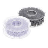 Maxbell 10 Meters Polyester Snowflake Ribbon Trim for Christmas Gift Wrapping White
