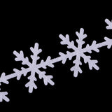 Maxbell 10 Meters Polyester Snowflake Ribbon Trim for Christmas Gift Wrapping White