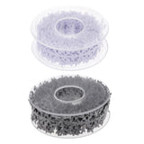 Maxbell 10 Meters Polyester Snowflake Ribbon Trim for Christmas Gift Wrapping White
