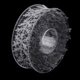 Maxbell 10 Meters Polyester Snowflake Ribbon Trim for Christmas Gift Wrapping Grey