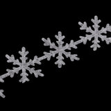 Maxbell 10 Meters Polyester Snowflake Ribbon Trim for Christmas Gift Wrapping Grey