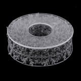 Maxbell 10 Meters Polyester Snowflake Ribbon Trim for Christmas Gift Wrapping Grey