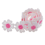 Maxbell 0.55 Yard Embroidery Flower Decorative Ribbon Trims DIY Sewing Craft 6 # Rose Red Heart