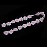 Maxbell 0.55 Yard Embroidery Flower Decorative Ribbon Trims DIY Sewing Craft 6 # Rose Red Heart