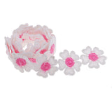 Maxbell 0.55 Yard Embroidery Flower Decorative Ribbon Trims DIY Sewing Craft 6 # Rose Red Heart