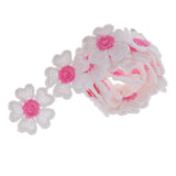 Maxbell 0.55 Yard Embroidery Flower Decorative Ribbon Trims DIY Sewing Craft 6 # Rose Red Heart