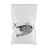 Maxbell 1 Yard Pearl Beaded Galloon Ribbon Lace Trim Embellishment Black and grey