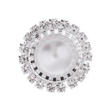 Maxbell 5 Pieces Multicolor Flatback Rhinestone Button Garment Embellishments Sliver