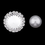 Maxbell 5 Pieces Multicolor Flatback Rhinestone Button Garment Embellishments Sliver