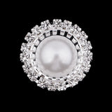 Maxbell 5 Pieces Multicolor Flatback Rhinestone Button Garment Embellishments Sliver