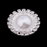 Maxbell 5 Pieces Multicolor Flatback Rhinestone Button Garment Embellishments Sliver