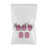 Maxbell 5 Pieces Flatback Rhinestone Button DIY Garment Embellishments  Rosy