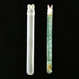 Maxbell DIY Ruler Stationery Mould Resin Casting Mold Mould with 10pcs Scale Rabbit