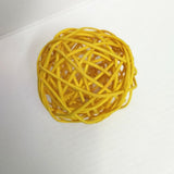 Max 10 Pcs Wicker Rattan Ball Ornaments Wedding Christmas Party Hanging Decor Yellow