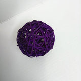 Max 10 Pcs Wicker Rattan Ball Ornaments Wedding Christmas Party Hanging Decor Purple