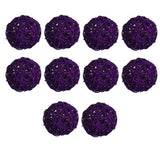 Max 10 Pcs Wicker Rattan Ball Ornaments Wedding Christmas Party Hanging Decor Purple