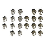 Max 10 pcs Victorian 15mm Blank Crown Bezel Base Adjustable Filigree Ring Hematite