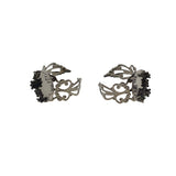 Max 10 pcs Victorian 15mm Blank Crown Bezel Base Adjustable Filigree Ring Hematite