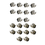 Max 10 pcs Victorian 15mm Blank Crown Bezel Base Adjustable Filigree Ring Hematite