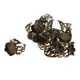 Max 10 pcs Victorian 15mm Blank Crown Bezel Base Adjustable Filigree Ring Bronze