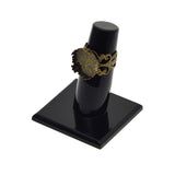 Max 10 pcs Victorian 15mm Blank Crown Bezel Base Adjustable Filigree Ring Bronze