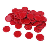Maxbell 100 Piece Flattened Bottle Caps for DIY Hair Bows Pendant Craft Red