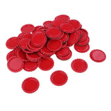 Maxbell 100 Piece Flattened Bottle Caps for DIY Hair Bows Pendant Craft Red