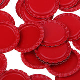 Maxbell 100 Piece Flattened Bottle Caps for DIY Hair Bows Pendant Craft Red