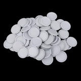 Maxbell 100 Piece Flattened Bottle Caps for DIY Hair Bows Pendant Craft White
