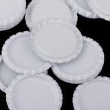 Maxbell 100 Piece Flattened Bottle Caps for DIY Hair Bows Pendant Craft White