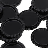 Maxbell 100 Piece Flattened Bottle Caps for DIY Hair Bows Pendant Craft Black