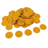 Maxbell 100 Piece Flattened Bottle Caps for DIY Hair Bows Pendant Craft Yellow