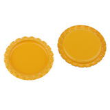 Maxbell 100 Piece Flattened Bottle Caps for DIY Hair Bows Pendant Craft Yellow