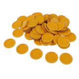 Maxbell 100 Piece Flattened Bottle Caps for DIY Hair Bows Pendant Craft Yellow