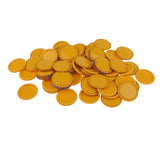 Maxbell 100 Piece Flattened Bottle Caps for DIY Hair Bows Pendant Craft Yellow