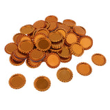 Maxbell 100 Piece Flattened Bottle Caps for DIY Hair Bows Pendant Craft Gold