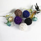 Maxbell 5 Pcs Wicker Rattan Ball Ornaments for Home Wedding Party Hanging Decor dark