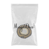 Maxbell 1 Piece 80-100mm Agate Quartz Crystal Slices Coaster Home Ornament Black