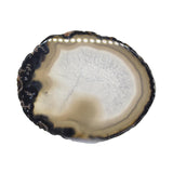 Maxbell 1 Piece 80-100mm Agate Quartz Crystal Slices Coaster Home Ornament Black