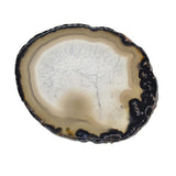 Maxbell 1 Piece 80-100mm Agate Quartz Crystal Slices Coaster Home Ornament Black