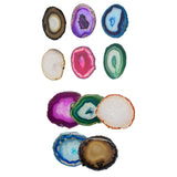 Max 1 Piece 80-100mm Agate Quartz Crystal Slices Coaster Home Ornament Fuschia