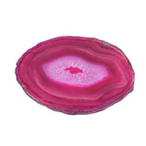 Max 1 Piece 80-100mm Agate Quartz Crystal Slices Coaster Home Ornament Fuschia