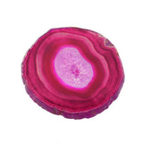Max 1 Piece 80-100mm Agate Quartz Crystal Slices Coaster Home Ornament Fuschia